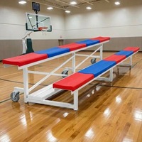 Gradas para Estadios, 2 Filas, Asientos de Aluminio y HDPE sin Respaldo, Plegables, Tipo Tip-N-Roll, Modulares, Longitud Personalizada, Color Personalizado, Capacidad de Carga de 250 Libras