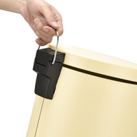 Poubelle ronde 20l 30l 40l jaune en acier inoxydable à fermeture souple poubelle cuisine salle de bain bureau miroir poubelle à poussière