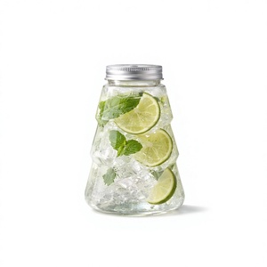 Custom Branding Available 500ml <b>Clear</b> PET Bottle CT500-33 55mm Aluminum Cap Foil <b>Containers</b> - Product Image 1