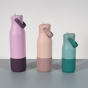 Botella de agua Silverjet de acero inoxidable de 400ml, 700ml, 900ml, aislada al vacío, térmica, para gimnasio, oficina, regalo. - Product Image 1