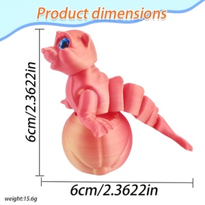 Estatuilla de sello realista impresa en <span class=keywords><strong>3D</strong></span> personalizada de 6cm, animales de plástico articulados giratorios para adornos o juguetes de escritorio de oficina