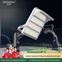 Éclairage de terrain de basket extérieur, IP65, étanche, en aluminium, luminaire à haut mât, projecteur, haute efficacité lumineuse, LED CRI 80