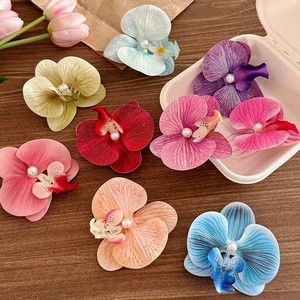 Barrettes à cheveux esthétiques style fée, orchidées dégradées roses, épingles florales, accessoires <span class=keywords><strong>de</strong></span> coiffure tropicaux Mermaidcore pour les vacances et les accessoires <span class=keywords><strong>photo</strong></span> - Product Image 6