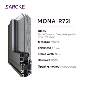 Portes coulissantes en aluminium avec verre laminé personnalisable pour maisons - Product Image 2