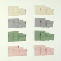 Pochette cadeau en microfibre avec bouton-pression pour bijoux, boucles d'oreilles, colliers, bagues, avec logo imprimé, faite à la main, recyclable
