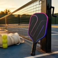 Raquette de pickleball personnalisée avec protection des bords, noyau en carbone T700 de 16 mm, finition de surface personnalisée, fabricant OEM pour les marques