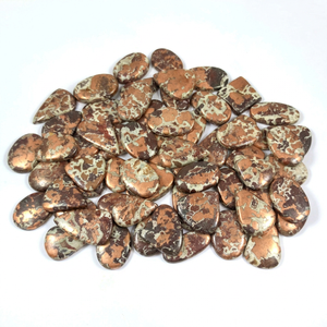 Radha Arts Natural Copper Dolomite Mix Shape Brown White Polished Cabochon Cut High Quality Loose Gemstone 25-40mm Wholesale - Product Image 1
