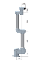 Robot Colaborativo Ligero de 12 kg con Alcance de 1300 mm, Brazo Robótico de Bajo Consumo con Motor PLC, Rodamiento y 6 Grados de Libertad Flexible