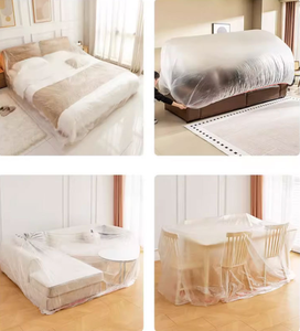 Protection intégrale contre <span class=keywords><strong>la</strong></span> poussière : Film plastique robuste anti-poussière et anti-griffures de chat pour <span class=keywords><strong>la</strong></span> rénovation, protection épaisse pour meubles - Product Image 4