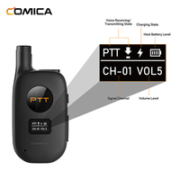 COMICA Seekcom M1 (cinq ensembles) Mini écouteurs pour talkie-walkie UHF 22 canaux, radio bidirectionnelle sans fil à clipser, OLED