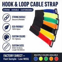 Sangle auto-agrippante robuste en nylon double face réglable avec boucle en plastique pour chapeaux