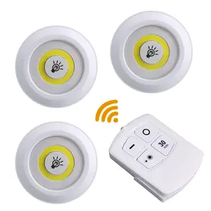 Lumière LED COB sans fil à piles, éclairage sous-meuble, variateur tactile pour placard, cuisine, armoire, avec télécommande