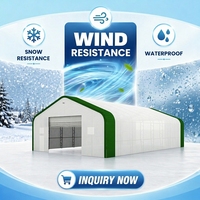 Carpa de Almacenamiento Reforzada, Resistente al Viento y Nieve, con Estructura de Acero Galvanizado en Caliente, Buen Precio, Carpa Tipo Arco para Ferias Comerciales