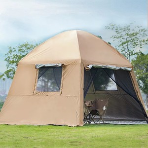 Tenda Gazebo <span class=keywords><strong>da</strong></span> Campeggio Impermeabile e Resistente al Sole, Ampio Spazio per Famiglie, 4-8 Persone, con <span class=keywords><strong>Tende</strong></span> Sostituibili - Product Image 6