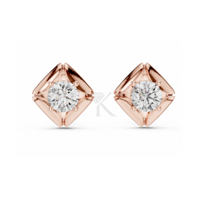 Pendientes de diamantes geométricos esculpturales con cierres de rosca seguros, joyería fina minimalista elegante, perfectos para mujeres - Product Image 5
