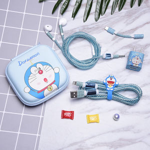 Éblouissant Protection Corde <span class=keywords><strong>Dessin</strong></span> <span class=keywords><strong>Animé</strong></span> Mignon Dispositif D'enroulement Carré Paquet De Stockage Câble et Chargeur Autocollant Protecteur Kit - Product Image 3