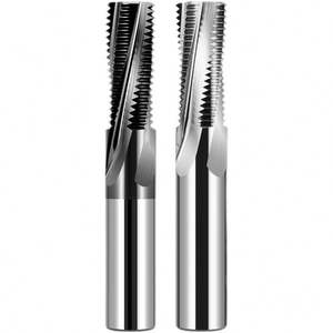 Fraise à fileter à 4 cannelures, à dents pleines, en carbure de tungstène massif, marque ZY/OEM, HRC65 pour le filetage de l'acier, OEM/ODM Nano - Product Image 3