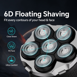 Six Blade Stainless Steel Rotary <b>Shaver</b> With USB/Type-C Charging Waterproof IPX5 for Household & Hotel Use Type-c Floating - Product Image 2
