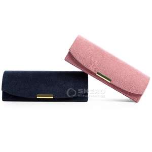 Portable Velvet Jewelry Box Compact Travel Organizer <b>Rings</b> Earrings Necklaces Soft Lining with Snap Closure Small <b>Storage</b> Case - Product Image 4