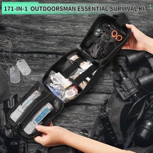 Outdoor Camping <b>Survival</b> <b>Kit</b> 20x15x10cm Compact Multi-functional Emergency Tool Set For Wilderness Adventure - Product Image 3