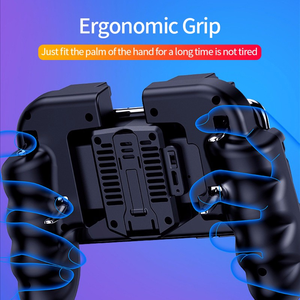 H9 Six Finger Game <span class=keywords><strong>Controller</strong></span> Gamepad Trigger Shooting Free Fire Cooling Fan Gamepad <span class=keywords><strong>Joystick</strong></span> para IOS <span class=keywords><strong>Android</strong></span> PUBG Mobile <span class=keywords><strong>Phone</strong></span> - Product Image 5