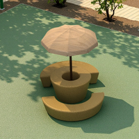 Mobilier d'extérieur, table de jardin, ensemble de chaises pour cour, ferme, zones scéniques, maison, salle à manger pour