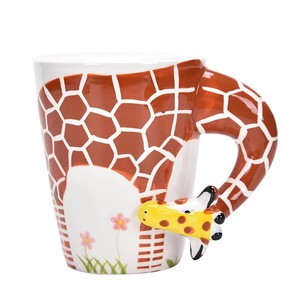 Venta al por mayor té animal lindo <span class=keywords><strong>tazas</strong></span> jirafa Taza de cerámica personalizada café divertido único de cerámica 3D taza - Product Image 1