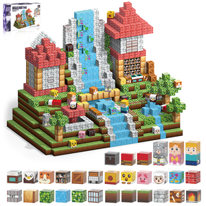 Juego de 200 Piezas de Construcción Magnética de Plástico, Bloques de Construcción, Juguete Educativo para Niños, Desarrollo de la Creatividad e Imaginación - Product Image 1
