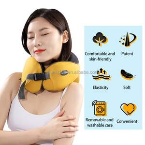 หมอนรองคอทรงเมมโมรี่โฟมรูปตัวยูสำหรับเดินทางสวมใส่สบายพับเก็บได้สำหรับรถยนต์สำนักงานคุณสมบัตินวดบำบัดแบบถัก - Product Image 4