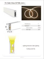 Diffuseur de Tube Led en Silicone Néon Flexible 3*8mm Séparé de la Bande Led