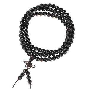 Ebony <b>Beaded</b> <b>Bracelet</b> 6mm 108 Beads Multi Strand Women's Gift Jewelry - Product Image 4