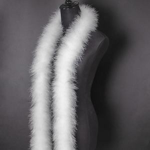 2メートル天然ターキープルームスカーフ50グラムソフトホワイトマラブーフェザーボア染めパーティー衣装服装飾ボアトリム - Product Image 2