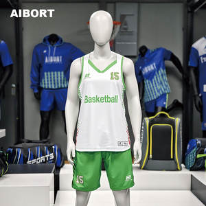 Uniforme <span class=keywords><strong>de</strong></span> Baloncesto Aibort Cómodo, Resistente al Sudor, Reversible, Estampado, Ligero, Sin Mangas, Ajuste Personalizado para Práctica Diaria - Product Image 1