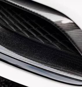 طقم تحويل قطع غيار السيارات: شفة أمامية ومشتت أمامي من ألياف الكربون مزدوجة الطبقات، طراز بابوس AMG، لمرسيدس-بنز W205 - Product Image 5