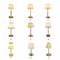 Lampe de table LED sans fil rechargeable de luxe avec abat-jour en tissu à commande tactile pour fêtes et mariages
