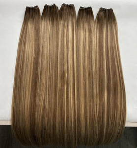 Extension capelli umani geniale trama Private Label <span class=keywords><strong>platino</strong></span> <span class=keywords><strong>colore</strong></span> <span class=keywords><strong>biondo</strong></span> Super doppio disegnate trame invisibili - Product Image 6