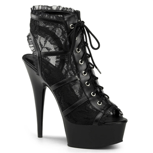 <span class=keywords><strong>Scarpe</strong></span> da Pole Dance <span class=keywords><strong>con</strong></span> <span class=keywords><strong>Tacco</strong></span> <span class=keywords><strong>Alto</strong></span> 6 Pollici (15 cm), Nere, <span class=keywords><strong>con</strong></span> Lacci, Estive, Sottili, Punta Aperta, Piattaforma Antiscivolo, Cinturino a T - Product Image 4