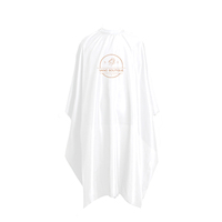 Kefei Vente en gros Logo personnalisé Cape de coiffeur avec logo imperméable à l'eau entièrement imprimée pour salon de coiffure avec logo