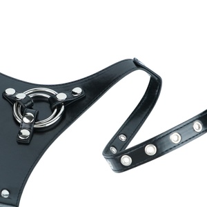 QKKQ PU LeatherMask Chest O-<b>Ring</b> Wearing Pants Breast Bondage Strap Bust <b>Binder</b> Body Harness BDSM Lingerie Set for Women Lesbian - Product Image 5