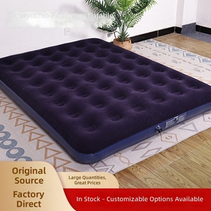 Materasso Gonfiabile in Poliestere con Pompa ad Aria Esterna, <span class=keywords><strong>Letto</strong></span> Pieghevole Felpato per Casa e Esterni, Spessore 22 mm - Product Image 2