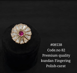 Premium Kundan Fingering Style Kundan Accessories Kundan Stone Caret Plated Decorative Jewelry Making <b>Craft</b> Supplies - Product Image 3