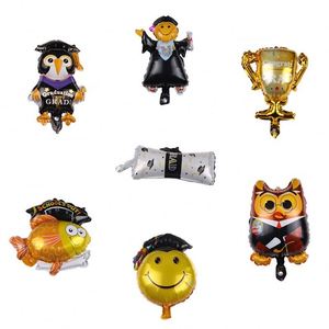 Mini Size Smile Owl Air Trophy Congrats for Graduation Party <b>Decoration</b> Graduate <b>Balloons</b> Wholesale - Product Image 1