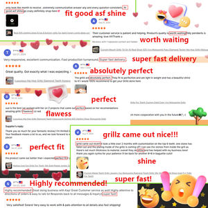 Master Rocks Hip Hop Grillz Dents Rappeurs Hommes Luxueux Rose Gold 8 Top 8 Bottom Solid 10k Gold Custom Grillz - Product Image 3