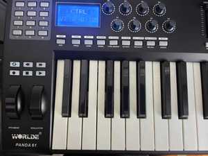 PANDAMINIc Contrôleur <span class=keywords><strong>MIDI</strong></span> <span class=keywords><strong>Mini</strong></span> 61 touches Synthétiseur |   <span class=keywords><strong>Clavier</strong></span> musical portable en plastique pour la production en studio - Product Image 4