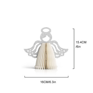 Ornamenti Angelo 3D Pieghevoli Personalizzati OEM in Carta Spessa a Nido d'Ape per Matrimoni, Natale, Pasqua, Capodanno, Ecologici e Riutilizzabili per Interni - Product Image 6