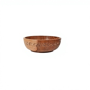 Bol de service en bois d'acacia écologique au design vintage, imprimé sur mesure et poli, pour les fêtes, modèle BS INTERNATIONAL BS-0089 0,4 kg Uttar - Product Image 4
