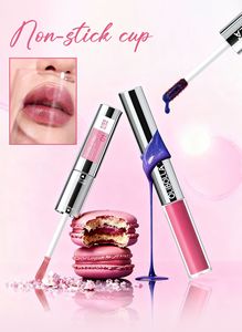 MLM Customized Pearlescent Blue Dual Head Lip Gloss Peel Off Matte Tint Waterproof Long Lasting Hydrating Shiny Lip Makeup - Product Image 4