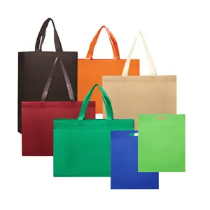 Customizable logo solid color non-woven tote bag hot laminated high quality gift promotion shopping special