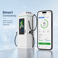 Borne de recharge DC pour véhicules électriques Mida 80 kW à montage au sol avec écran publicitaire, CCS1 GBT Type 2, pour centres commerciaux