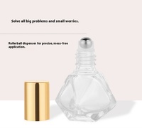Flacons de parfum en verre à vaporisation plate vintage uniques de luxe en gros rechargeables de 8 ml avec bouchon à vis pour les sérums de soin de la peau